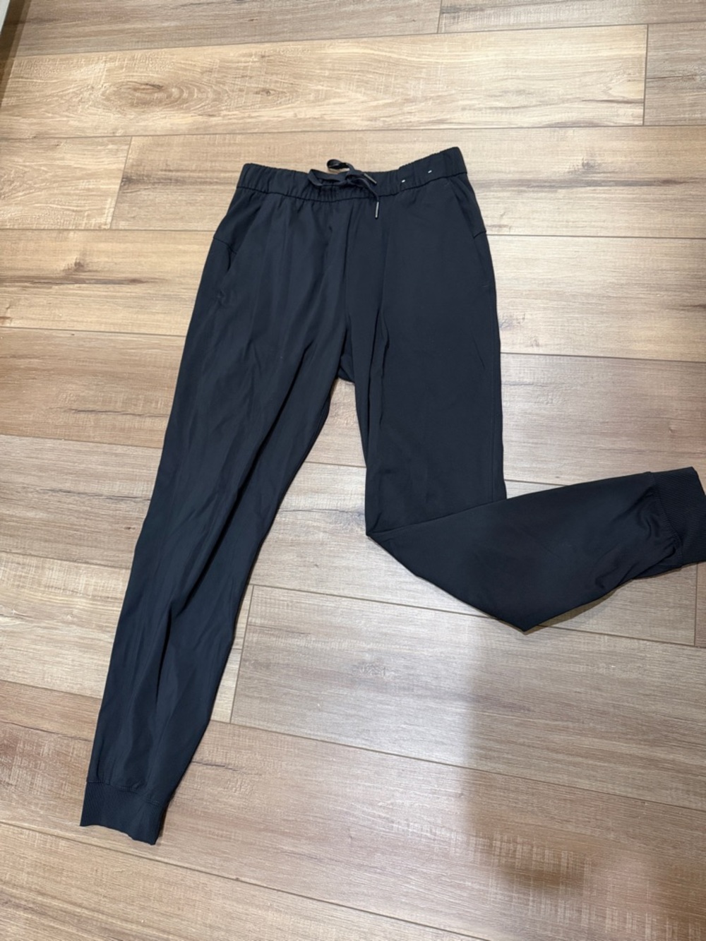 Women's Black Jogger Pants with Drawstring Waist